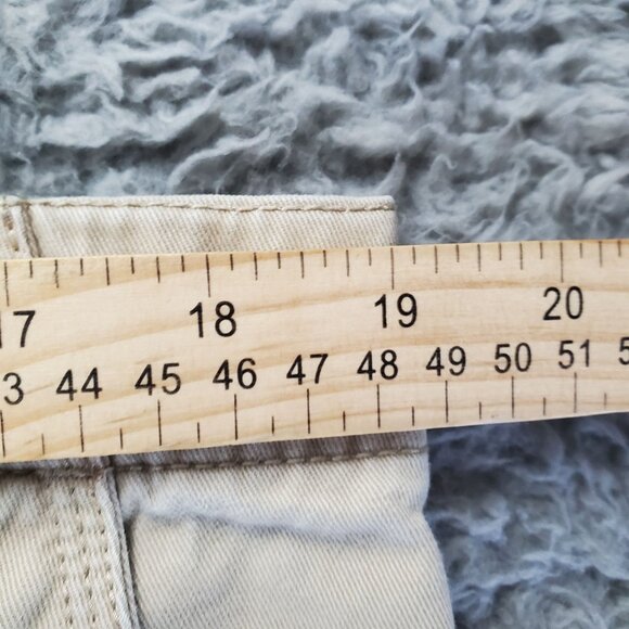 Old Navy Pants Men 36x32 Tan Loose Cargo Pockets 100% Cotton Canvas - Picture 7 of 12